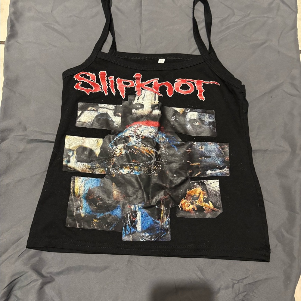Black slipknot Tank Top